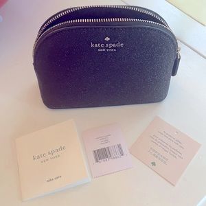Small dome Lola glitter cosmetic case || KateSpade